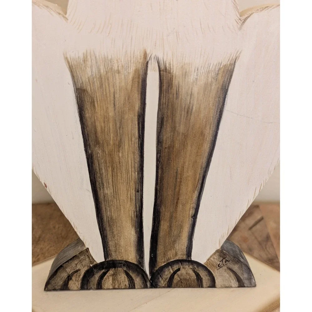 Vintage Siamese Cat Hand Painted Wood Cutout 17